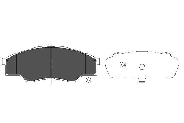 KAVO PARTS stabdžių trinkelių rinkinys, diskinis stabdys KBP-9102